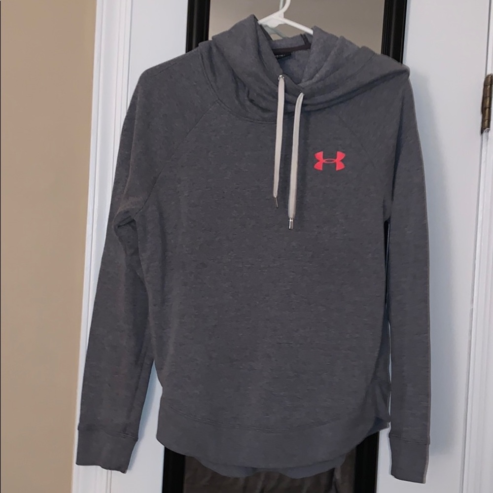gray underarmour hoodie